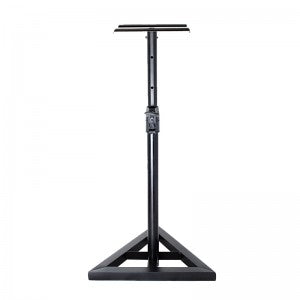 Auto-lock monitor speaker stand