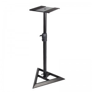 Auto-lock monitor speaker stand