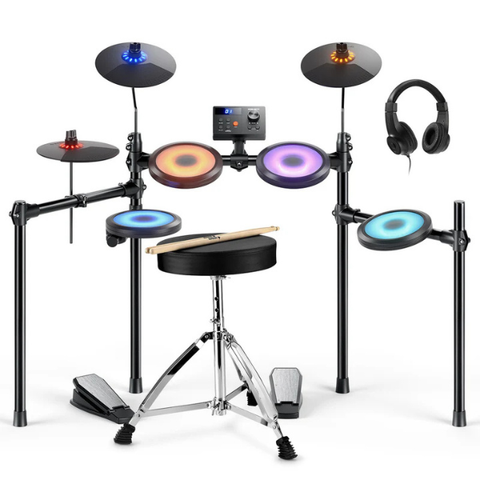 Donner DED-70L Electronic Drum Set with LED Light