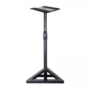 Auto-lock monitor speaker stand