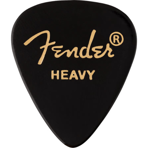 Fender Classic Celluloid Pick, Black, 351 Shape, Heavy