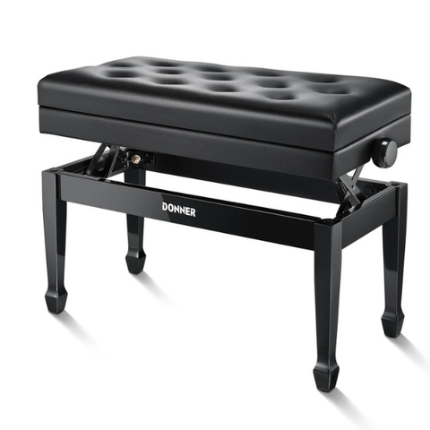 Donner Duet Adjustable Height Cushioned Piano Bench