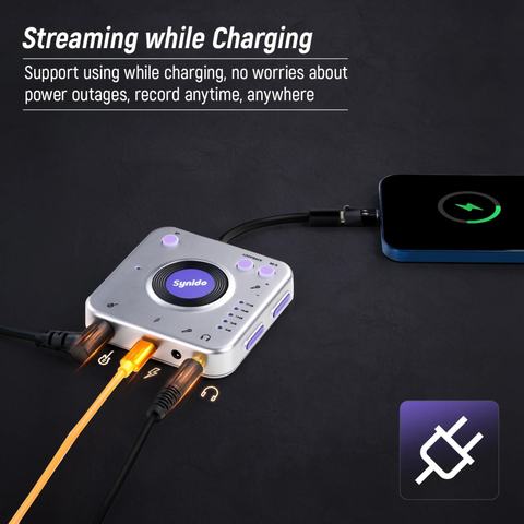 Synido Live Dock A20 Audio Interface Music Recording Sound Card