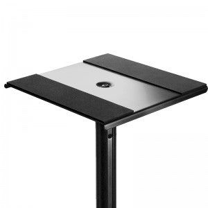 Auto-lock monitor speaker stand