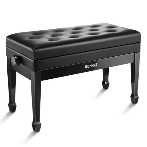 Donner Duet Adjustable Height Cushioned Piano Bench