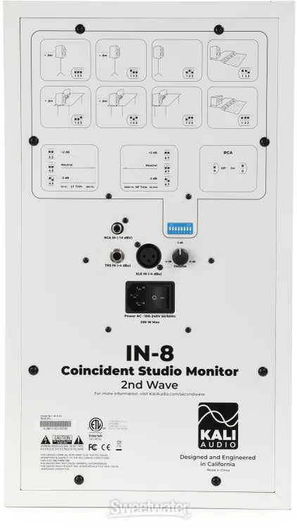 Kali Audio IN-5 3-Way Studio Monitor (Pair) White