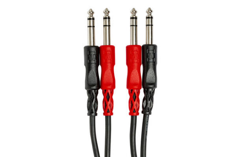 HOSA DUAL 1/4 TRS M TO SAME