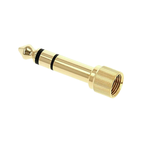 Gold-Plated Stereo 3.5mm to 1/4" Headphone Adapter (Screw-on)