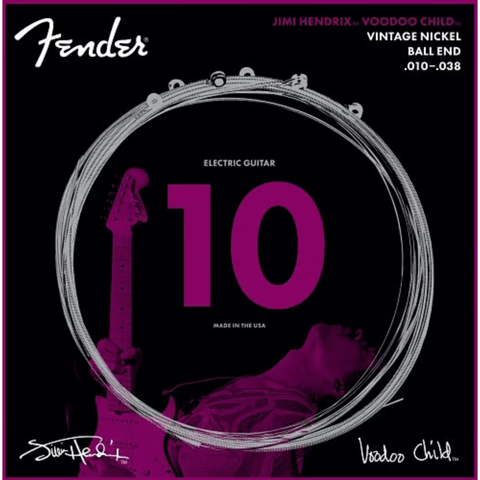 Fender Jimi Hendrix Voodoo Child Electric Guitar Strings, Ball End Nickel 10-38