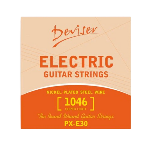 Deviser PX-E30 Electric Guitar Strings – Super Light 10–46 Nickel-Plated Steel