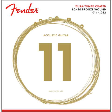 Fender Dura-Tone® 880CL 80/20 Coated Acoustic Guitar Strings 11-52