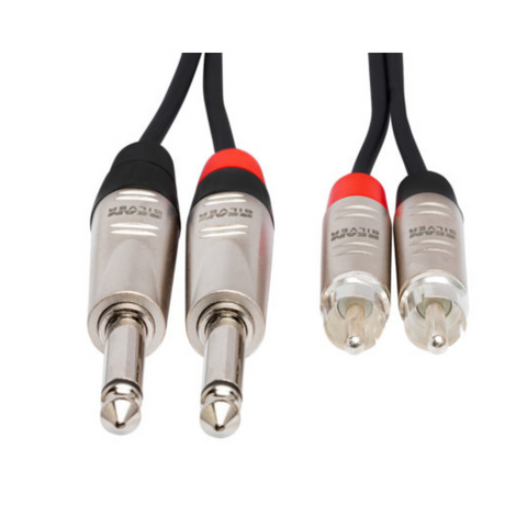 HOSA REAN DUAL 1/4 TS TO DUAL RCA