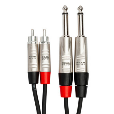 HOSA REAN DUAL 1/4 TS TO DUAL RCA