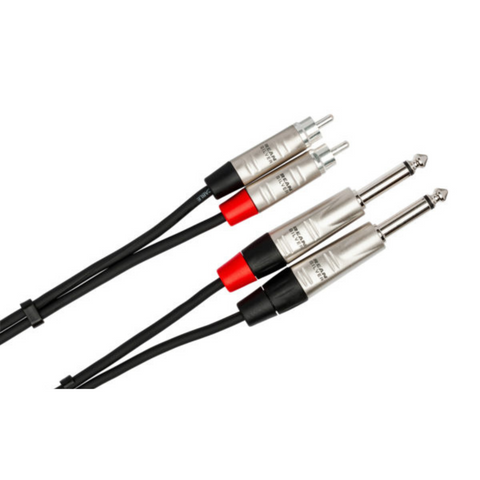 HOSA REAN DUAL 1/4 TS TO DUAL RCA