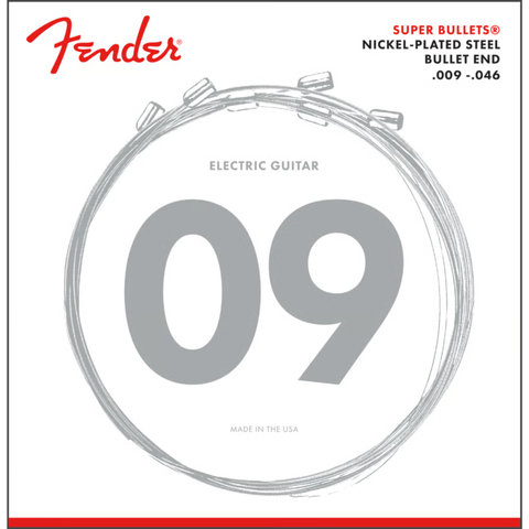 Fender Super Bullet Strings, Nickel Plated Steel, Bullet End, 3250LR Gauges .009-.046,