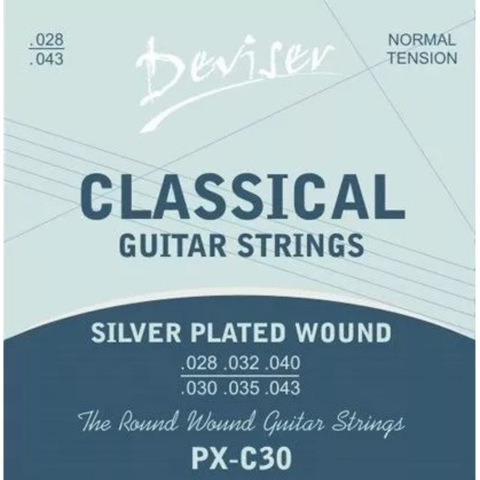 Deviser PX-C30 Classical Guitar Strings – Silver Plated Wound (Normal Tension)