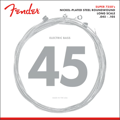 Fender SubSonic Nickel-Plated Bass Strings Long Scale, 7250M .045-.105 Gauges