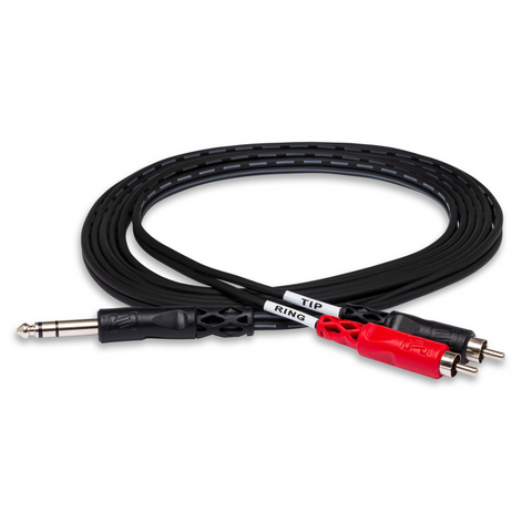 HOSA 1/4 TRS M TO DUAL RCA M