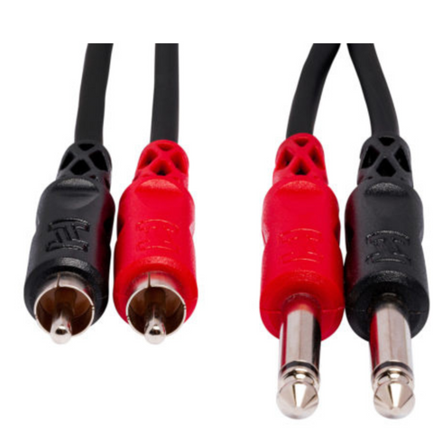 HOSA DUAL 1/4 TS M TO DUAL RCA M