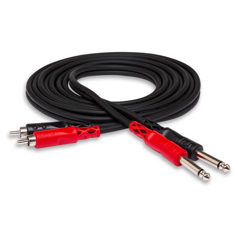 HOSA DUAL 1/4 TS M TO DUAL RCA M