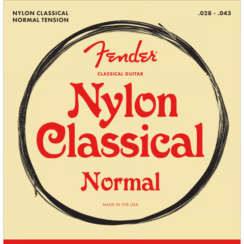 Fender Nylon Acoustic Strings, 130 Clear/Silver, Ball End, Gauges .028-.043