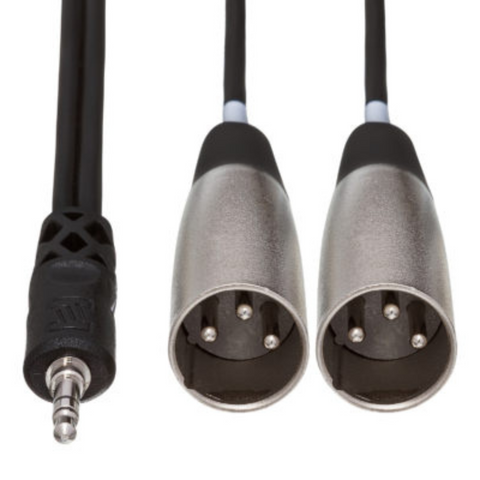 HOSA 3.5MM TRS M TO DUAL XLR M