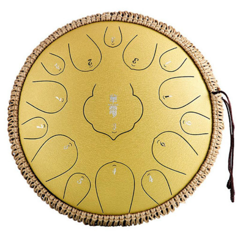 HUASHU THS 15 inches 12 notes Carbon Steel Tongue Drum