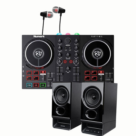 DJ Starter Bundle – Numark Party Mix II + Edifier R20BT + Maono HM25